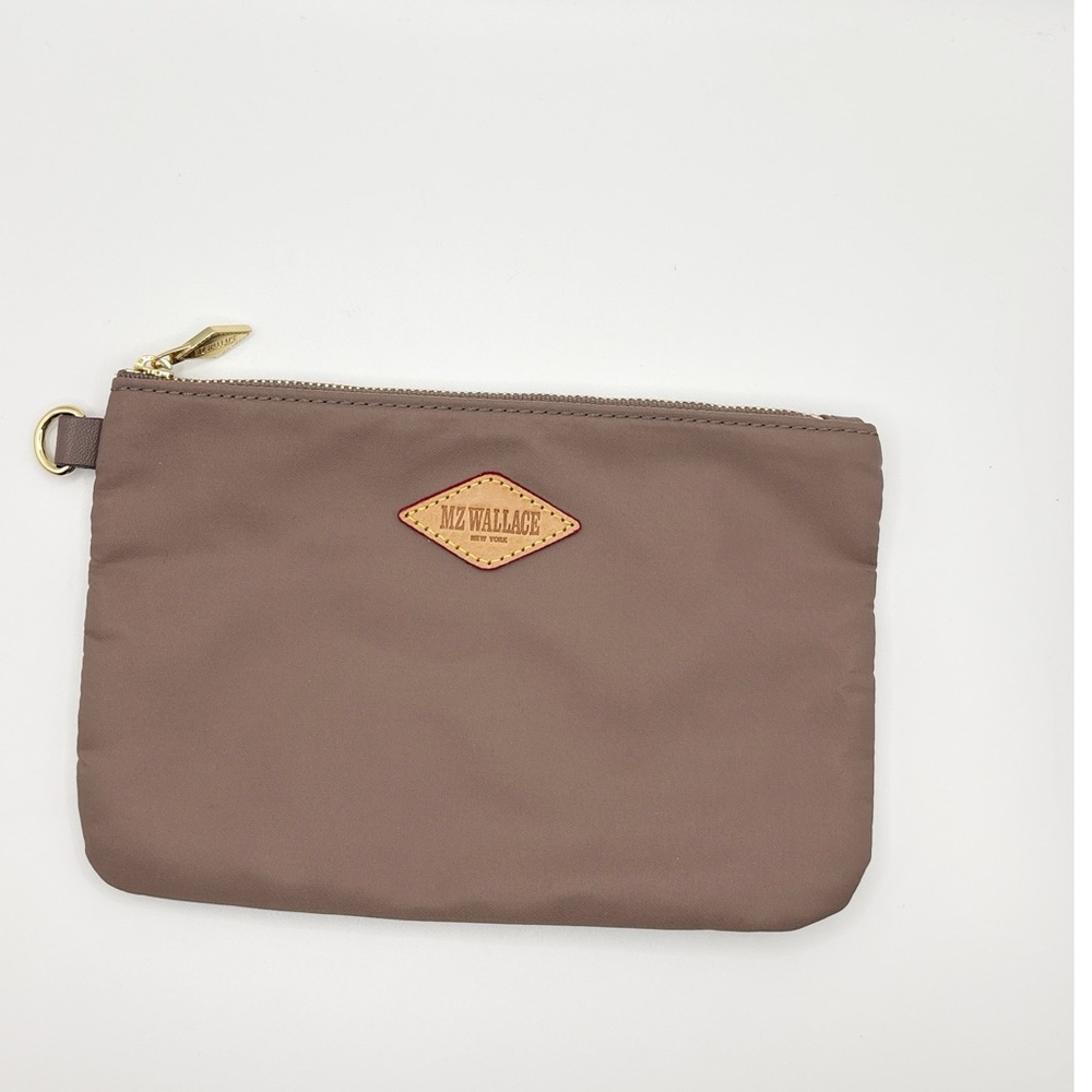 MZ Wallace Taupe Nylon Zip‎ Pouch